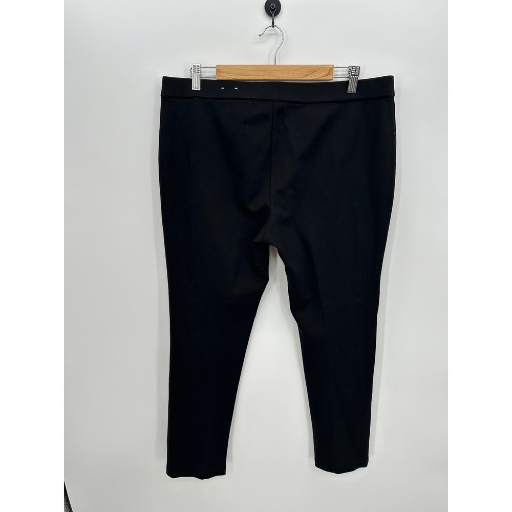 Coldwater Creek Women XL 16 Black Natural Fit Straight Leg Pull On Pants - Picture 3 of 9